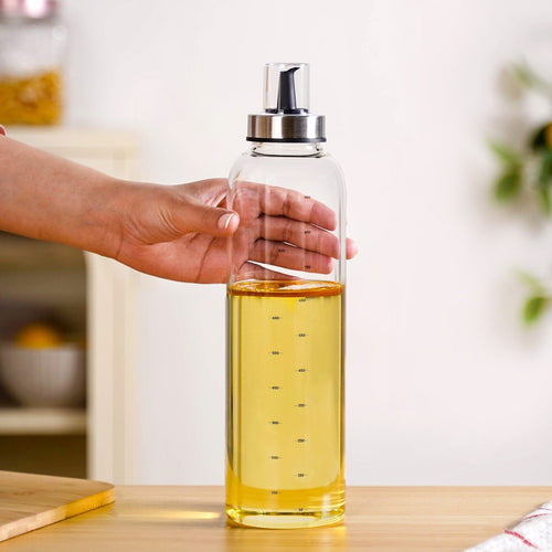 Accurate Pour Glass Oil And Vinegar Dispenser Bottle 1000ml