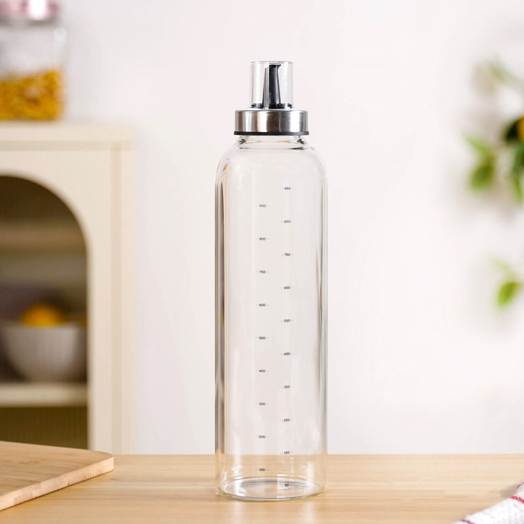 Accurate Pour Glass Oil And Vinegar Dispenser Bottle 1000ml