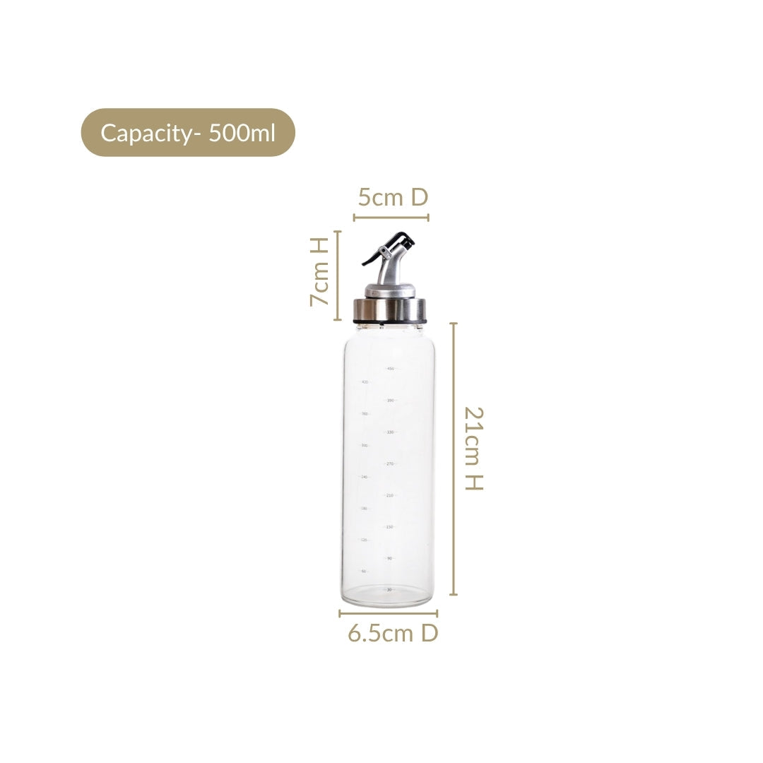 Glass Oil Bottle Set Of 2 500ml