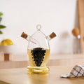 Grape Dual Glass Cruet For Gourmet Oils And Vinegar