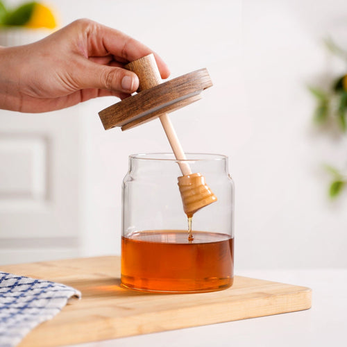 Airtight Lid Glass Honey Jar 500ml