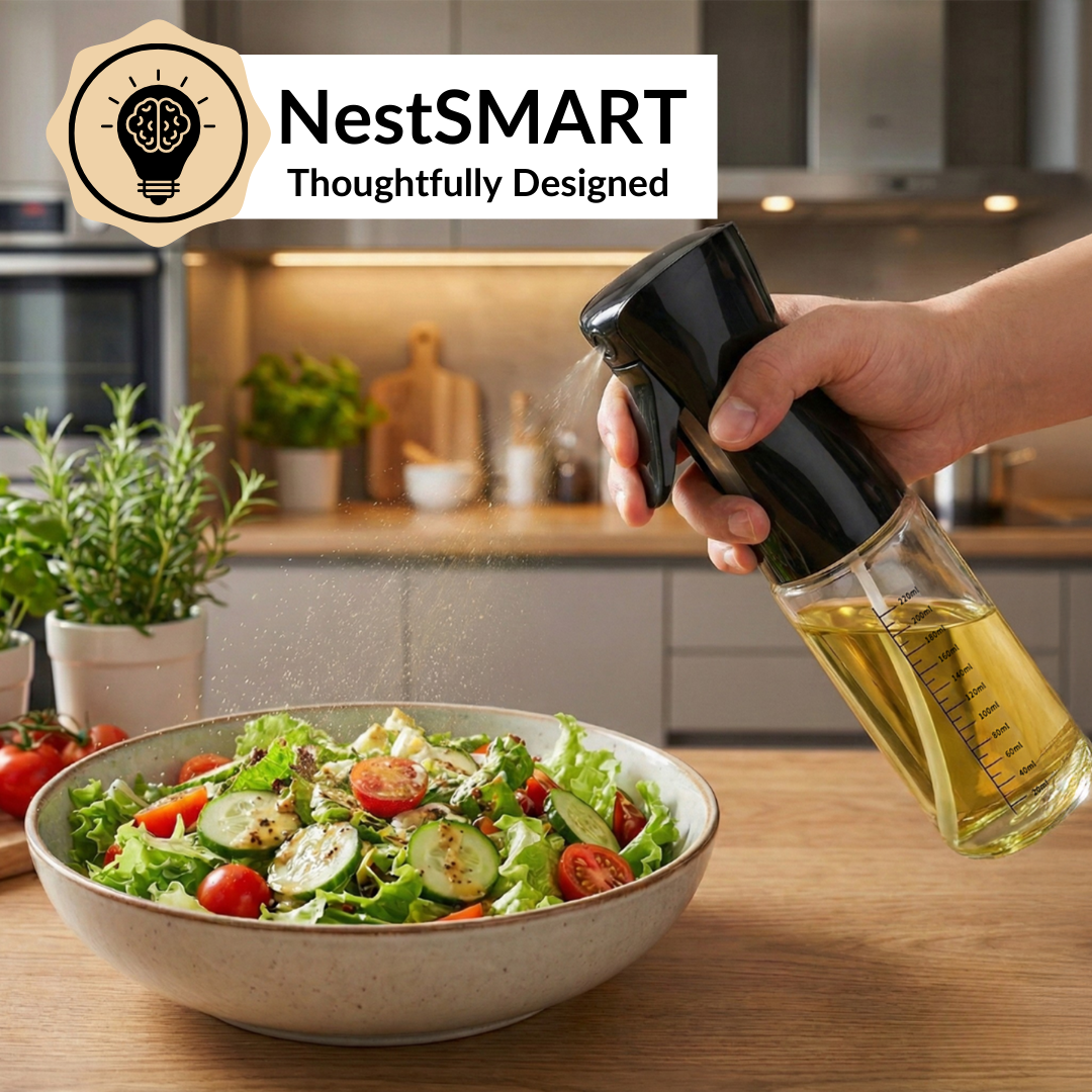 Gourmet Clear Glass Oil Bottle Black 220ml