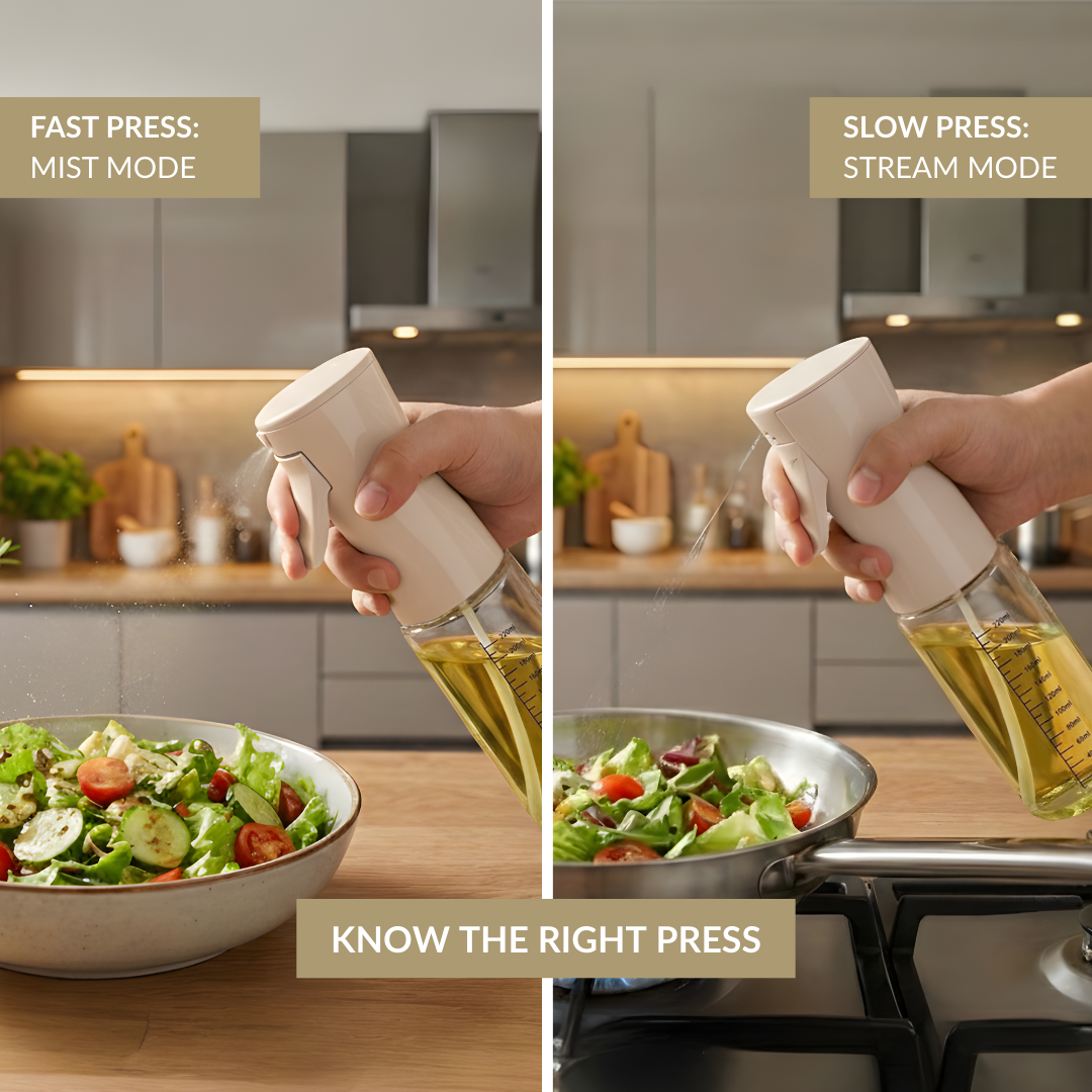 Gourmet Clear Glass Oil Bottle Beige 220ml