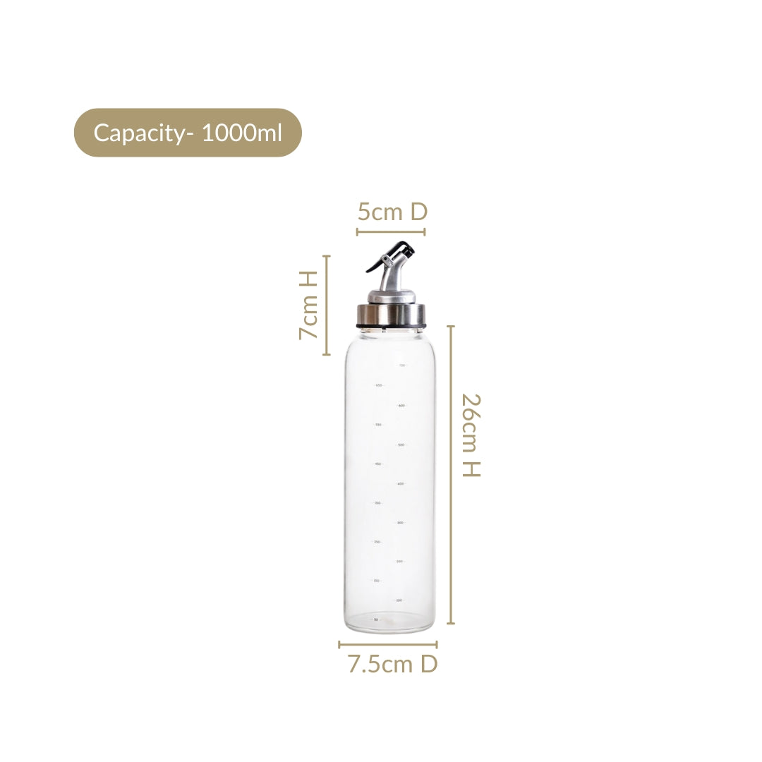 Oil Vinegar Dispenser Bottle With Detachable Nozzle 1000ml