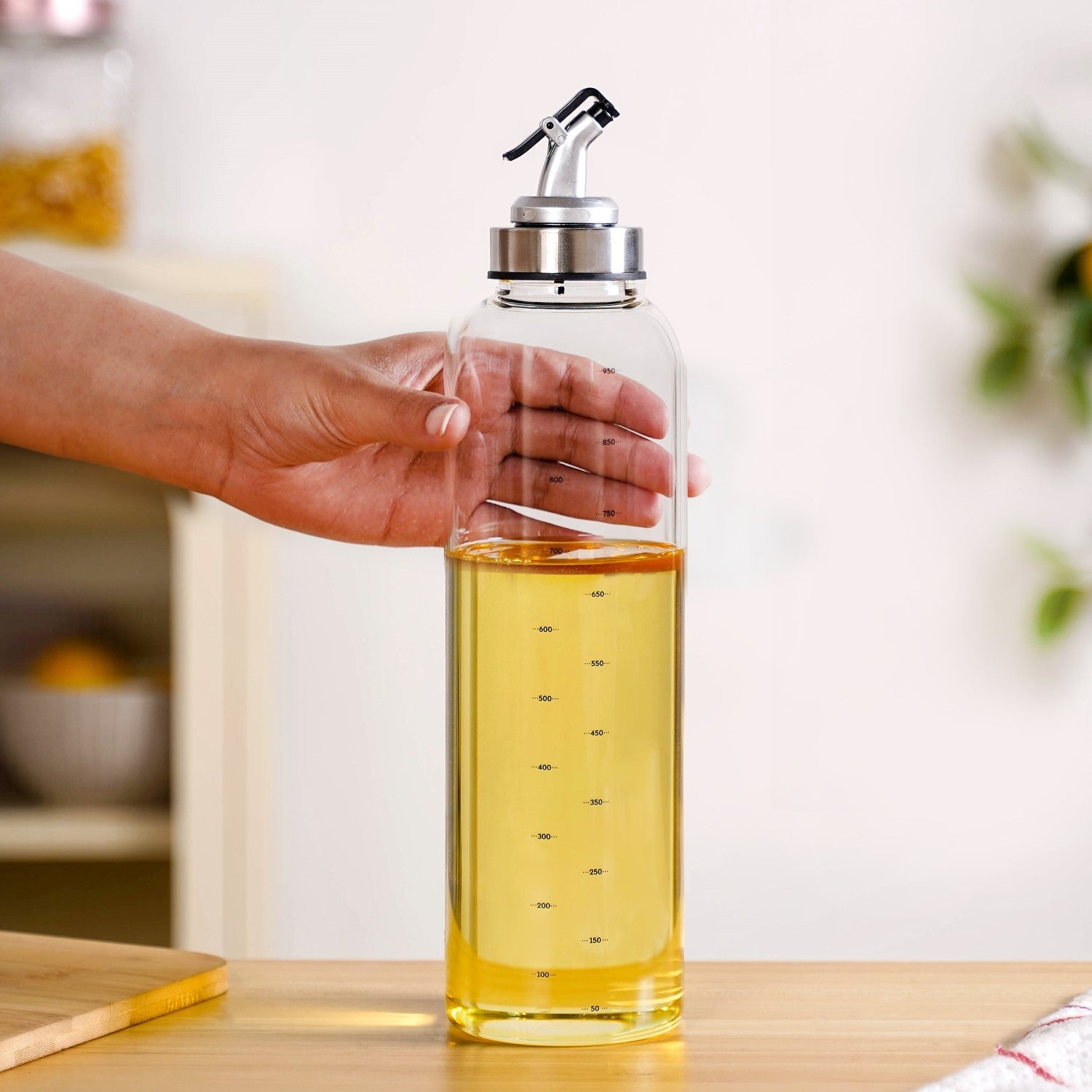 Oil Vinegar Dispenser Bottle With Detachable Nozzle 1000ml