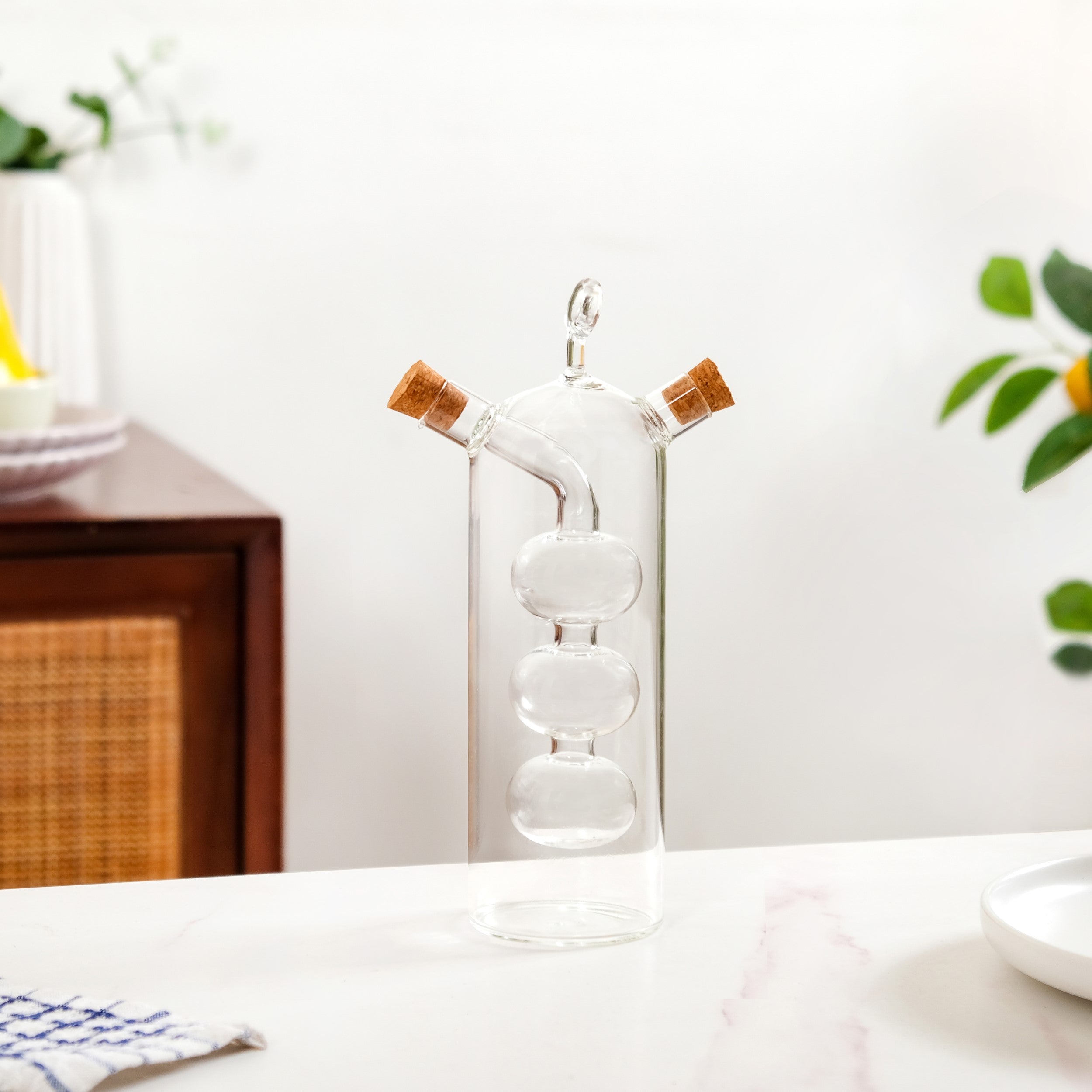 Borosilicate Cruet Bottle For Olive Oil And Balsamic Vinegar