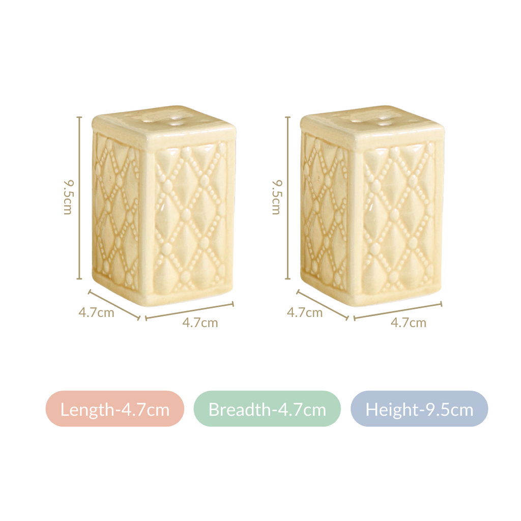 Chic Ceramic Salt And Pepper Shaker Set Yellow