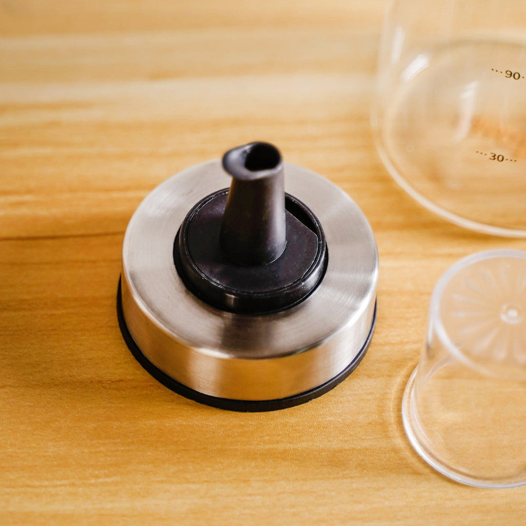 Smart Pour Glass Oil And Vinegar Bottle With Stainless Steel Lid 750ml
