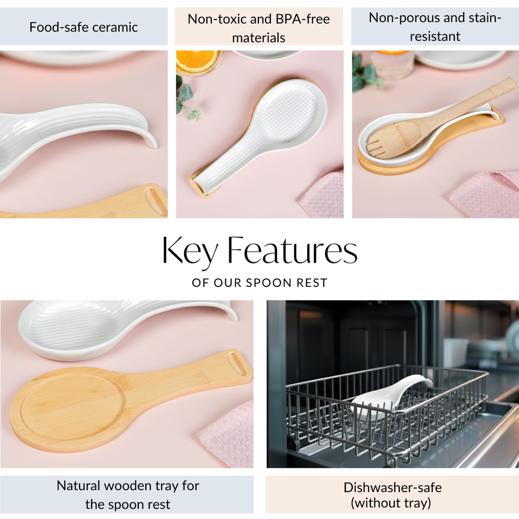 Ceramic Spoon Rest With Stand