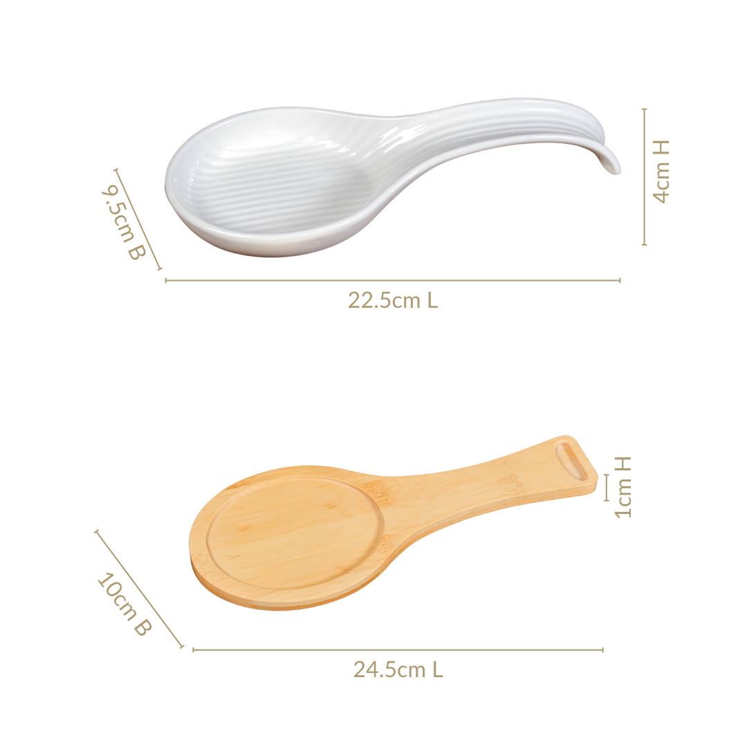 Ceramic Spoon Rest With Stand