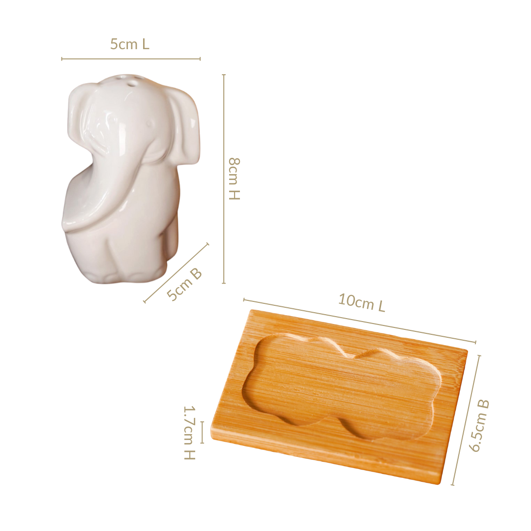 Elephant Salt And Pepper Shakers With Stand