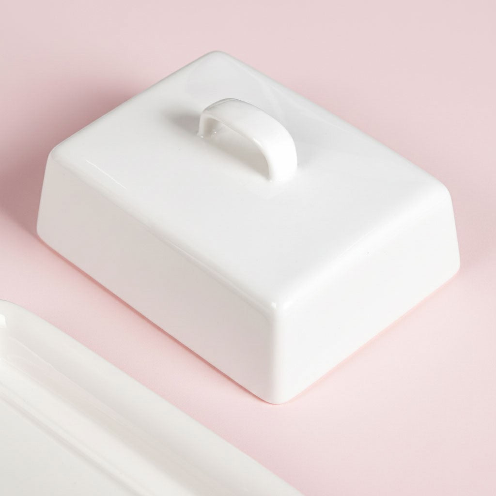 Ceramic Butter Dish With Lid And Tray