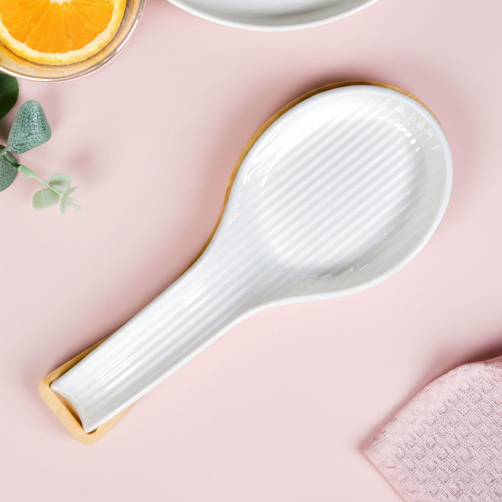 Ceramic Spoon Rest With Stand