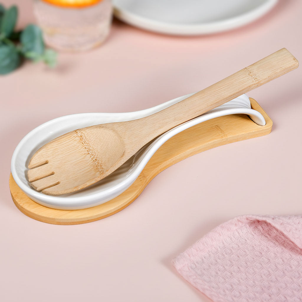 Ceramic Spoon Rest With Stand