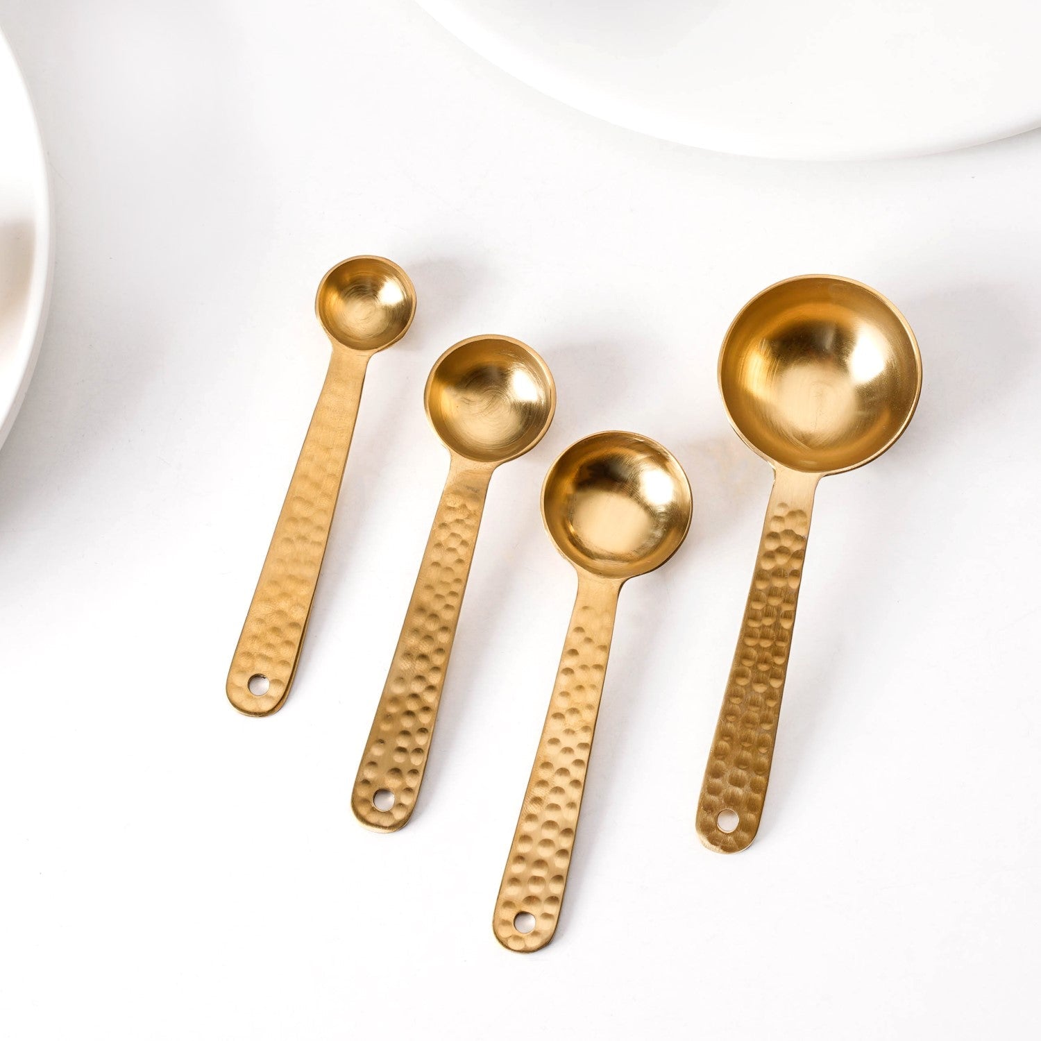 Set Of 4 Gold Measuring Spoons