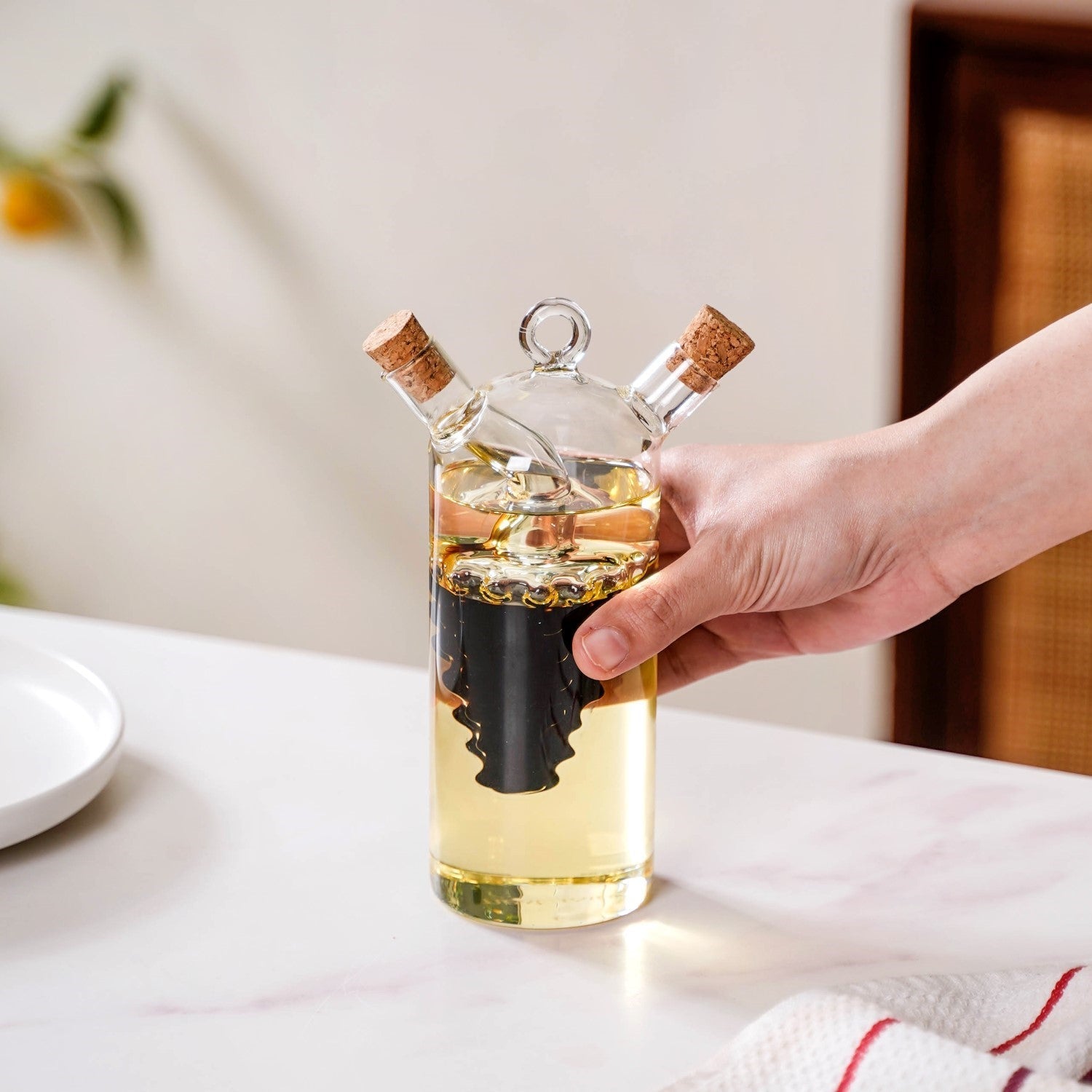 2 In 1 Glass Oil Dispenser