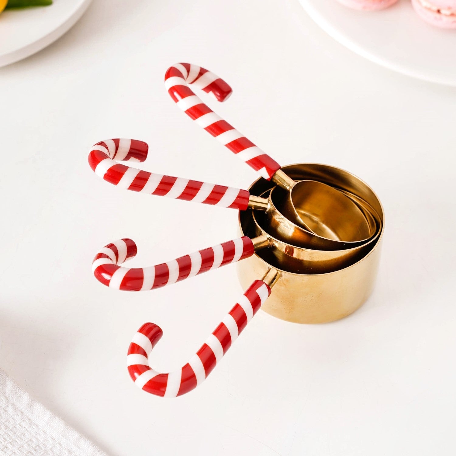 Set Of 4 Candy Stick Measuring Cups Gold