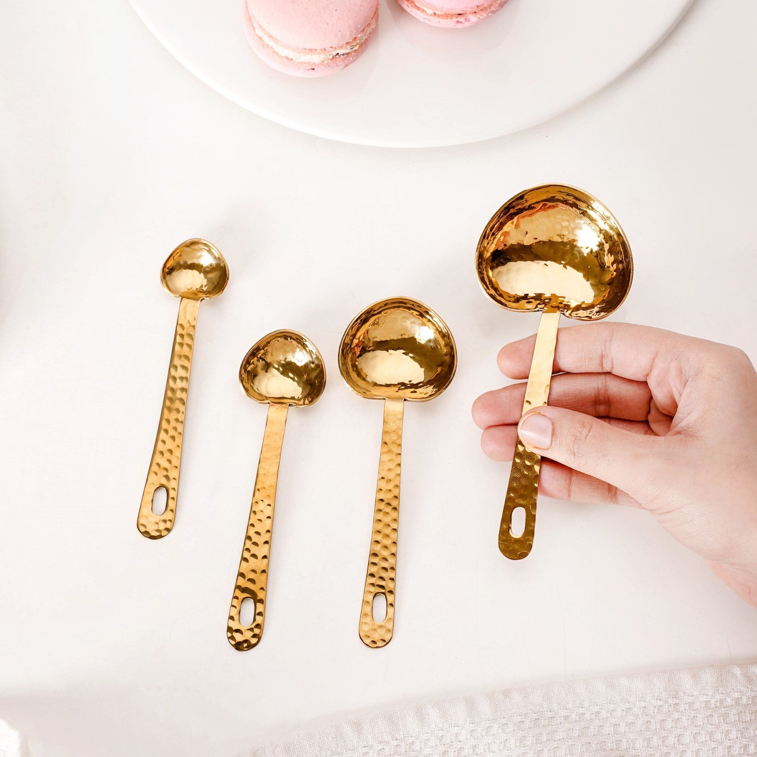 Textured Heart SS Measuring Spoon Set of 4