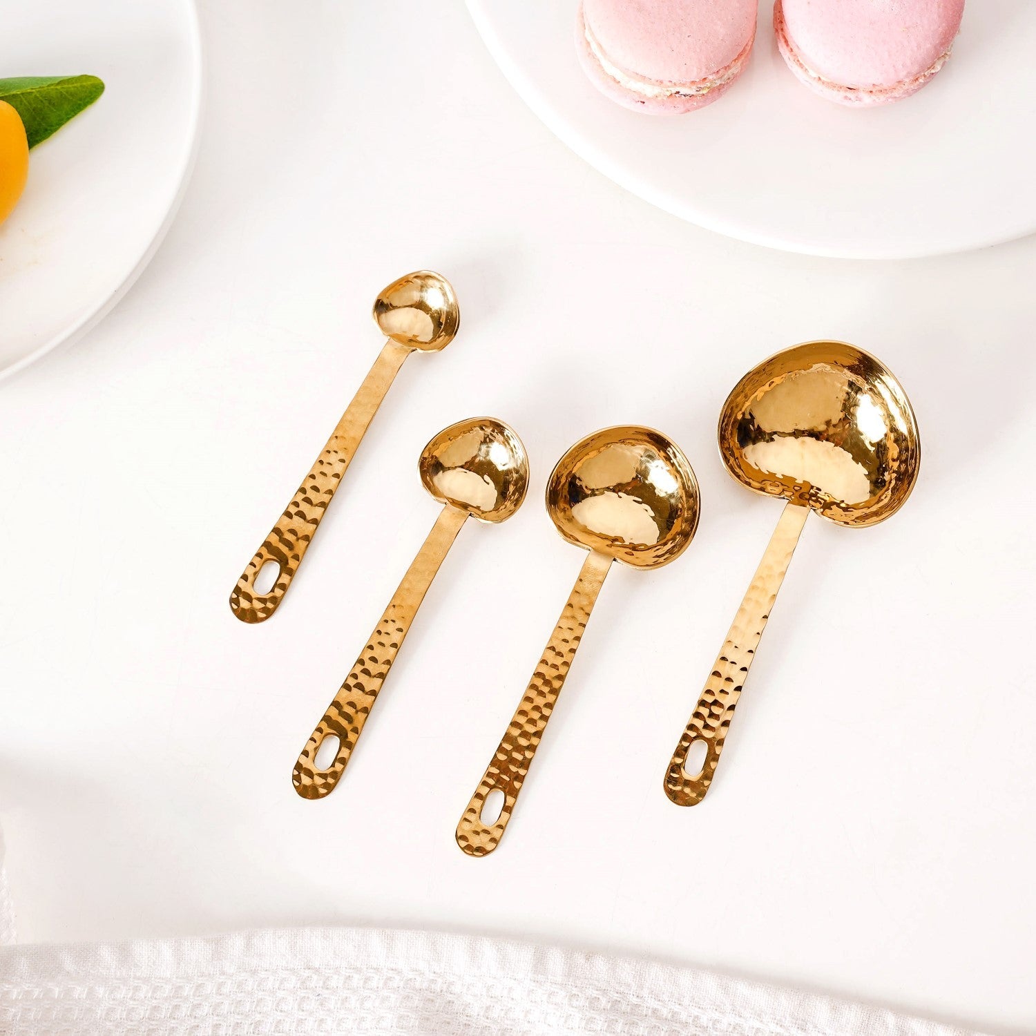 Textured Heart SS Measuring Spoon Set of 4