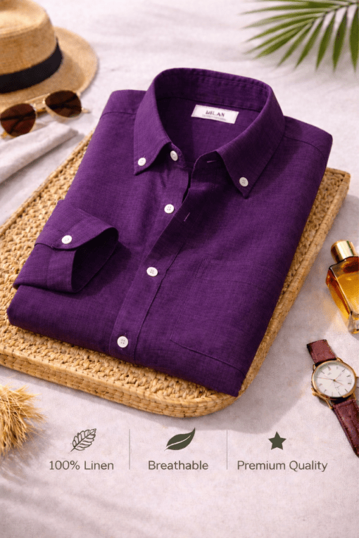 Purple Linen Shirt