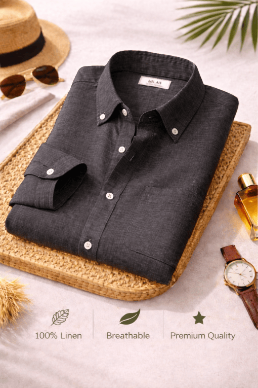 Charcoal Linen Shirt