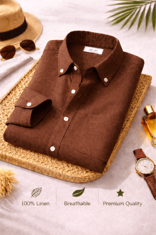 Brown Linen Shirt